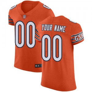Elite Men's Orange Alternate Jersey - Football Customized Chicago Bears Vapor Untouchable