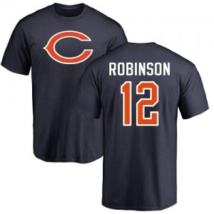 Allen Robinson Navy Blue Name & Number Logo - #12 Football Chicago Bears T-Shirt