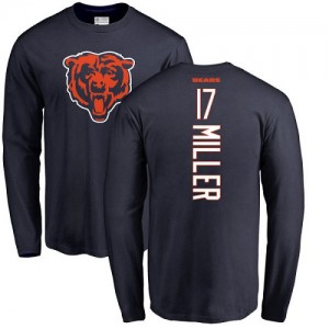 Anthony Miller Navy Blue Backer - #17 Football Chicago Bears Long Sleeve T-Shirt