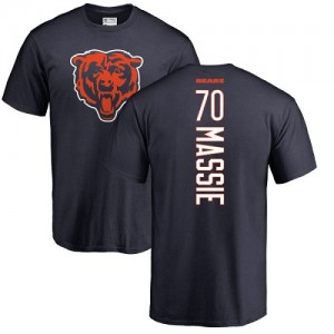 Bobby Massie Navy Blue Backer - #70 Football Chicago Bears T-Shirt