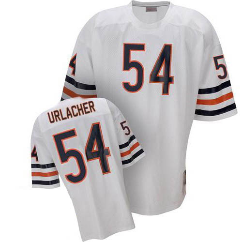Authentic Men's Brian Urlacher White Road Jersey - #54 Football Chicago Bears Throwback