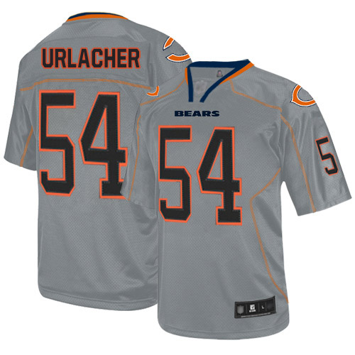 Elite Men's Brian Urlacher Lights Out Grey Jersey - #54 Football Chicago Bears