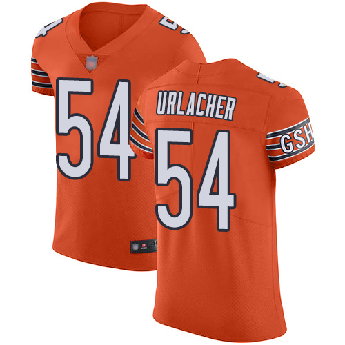 Elite Men's Brian Urlacher Orange Alternate Jersey - #54 Football Chicago Bears Vapor Untouchable