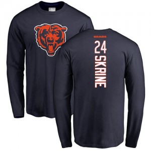 Buster Skrine Navy Blue Backer - #24 Football Chicago Bears Long Sleeve T-Shirt