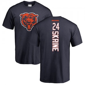 Buster Skrine Navy Blue Backer - #24 Football Chicago Bears T-Shirt