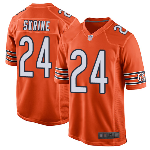 Game Men's Buster Skrine Orange Alternate Jersey - #24 Football Chicago Bears