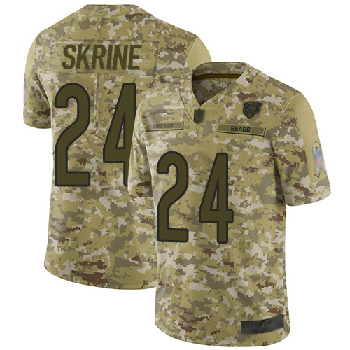 Limited Men's Buster Skrine Camo Jersey - #24 Football Chicago Bears 2018 Salute to Service