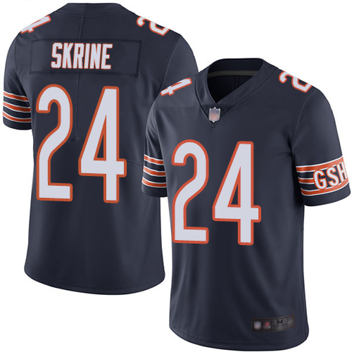 Limited Men's Buster Skrine Navy Blue Home Jersey - #24 Football Chicago Bears Vapor Untouchable
