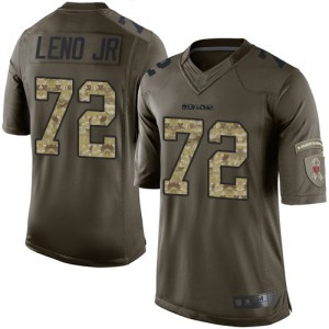 Elite Men's Charles Leno Green Jersey - #72 Football Chicago Bears Salute to Service