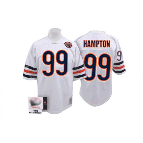 Authentic Men's Dan Hampton White Road Jersey - #99 Football Chicago Bears Bear Patch Throwback