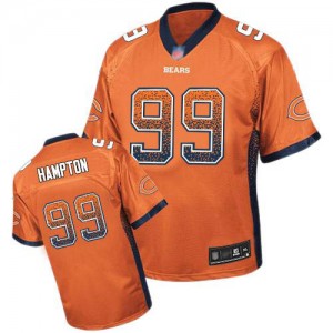 Elite Men's Dan Hampton Orange Jersey - #99 Football Chicago Bears Drift Fashion