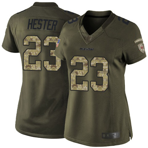 Elite Women's Devin Hester Green Jersey - #23 Football Chicago Bears Salute to Service