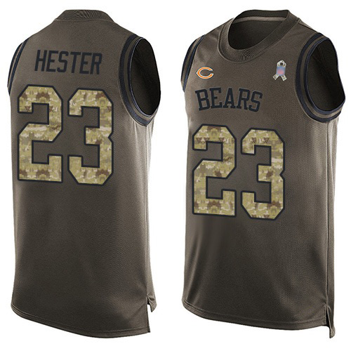Limited Men's Devin Hester Green Jersey - #23 Football Chicago Bears Salute to Service Tank Top