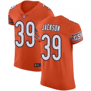 Elite Men's Eddie Jackson Orange Alternate Jersey - #39 Football Chicago Bears Vapor Untouchable