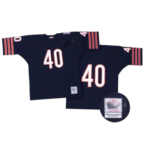 Authentic Men's Gale Sayers Navy Blue Home Jersey - #40 Football Chicago Bears Throwback