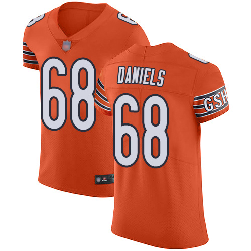 Elite Men's James Daniels Orange Alternate Jersey - #68 Football Chicago Bears Vapor Untouchable