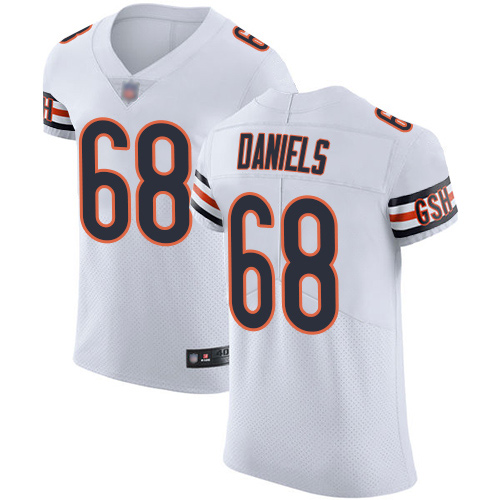 Elite Men's James Daniels White Road Jersey - #68 Football Chicago Bears Vapor Untouchable