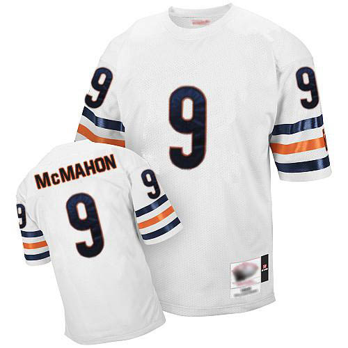 Authentic Men's Jim McMahon White Road Jersey - #9 Football Chicago Bears Throwback