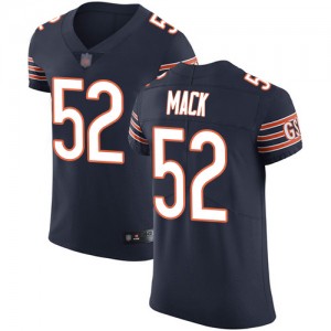 Elite Men's Khalil Mack Navy Blue Home Jersey - #52 Football Chicago Bears Vapor Untouchable