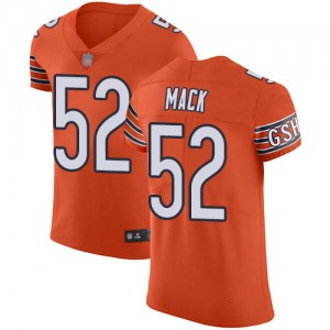 Elite Men's Khalil Mack Orange Alternate Jersey - #52 Football Chicago Bears Vapor Untouchable
