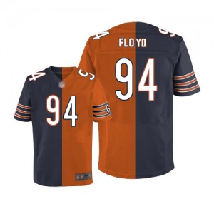 Elite Men's Leonard Floyd Navy/Orange Jersey - #94 Football Chicago Bears Split Fashion