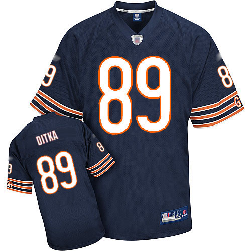 Authentic Men's Mike Ditka Navy Blue Home Jersey - #89 Football Chicago Bears Throwback