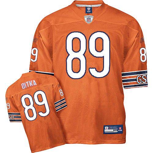 Authentic Men's Mike Ditka Orange Alternate Jersey - #89 Football Chicago Bears Throwback