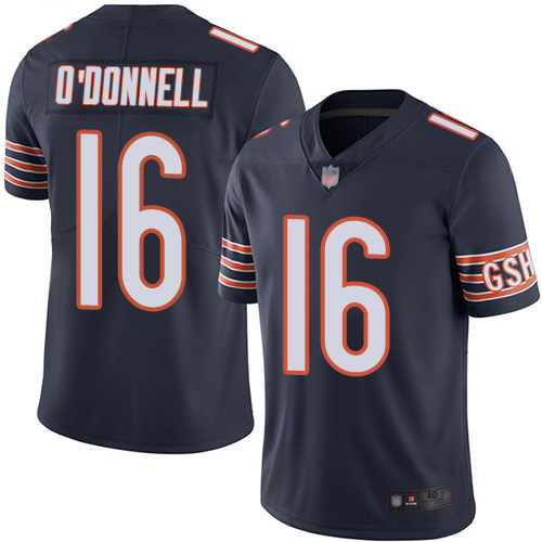 Limited Men's Pat O'Donnell Navy Blue Home Jersey - #16 Football Chicago Bears Vapor Untouchable