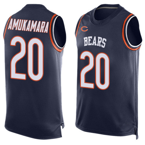 Limited Men's Prince Amukamara Navy Blue Jersey - #20 Football Chicago Bears Player Name & Number Tank Top