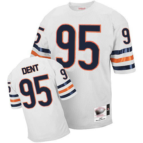 Authentic Men's Richard Dent White Road Jersey - #95 Football Chicago Bears Throwback
