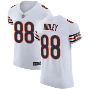 Elite Men's Riley Ridley White Road Jersey - #88 Football Chicago Bears Vapor Untouchable