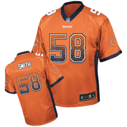 Elite Men's Roquan Smith Orange Jersey - #58 Football Chicago Bears Drift Fashion