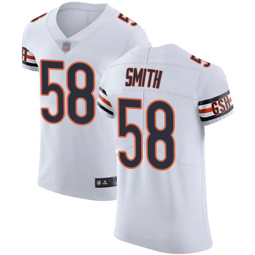 Elite Men's Roquan Smith White Road Jersey - #58 Football Chicago Bears Vapor Untouchable