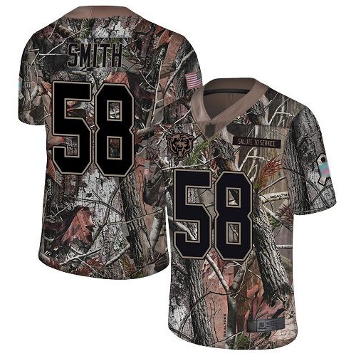 Limited Men's Roquan Smith Camo Jersey - #58 Football Chicago Bears Rush Realtree