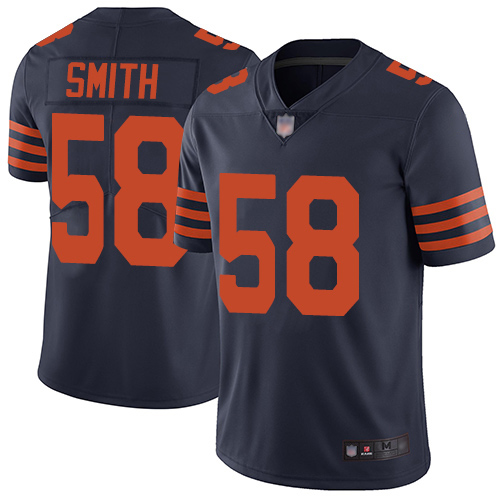 Limited Men's Roquan Smith Navy Blue Jersey - #58 Football Chicago Bears Rush Vapor Untouchable