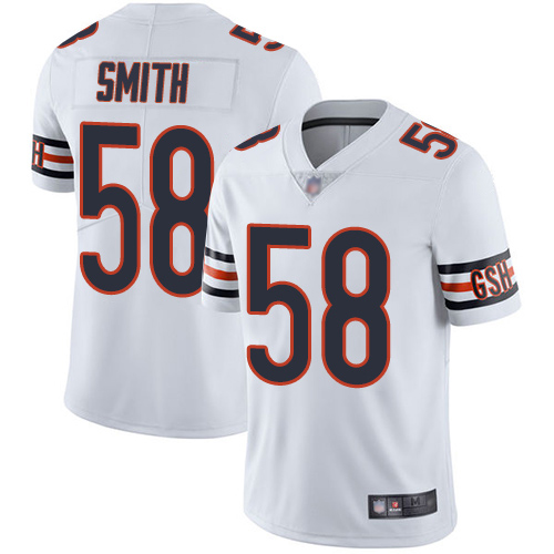 Limited Men's Roquan Smith White Road Jersey - #58 Football Chicago Bears Vapor Untouchable
