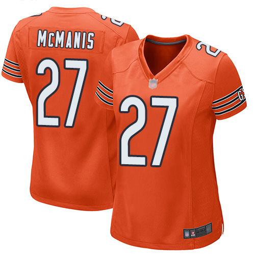 Game Women's Sherrick McManis Orange Alternate Jersey - #27 Football Chicago Bears