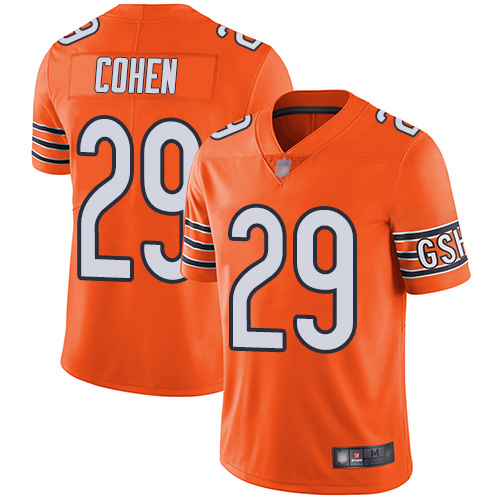 Limited Men's Tarik Cohen Orange Alternate Jersey - #29 Football Chicago Bears Vapor Untouchable