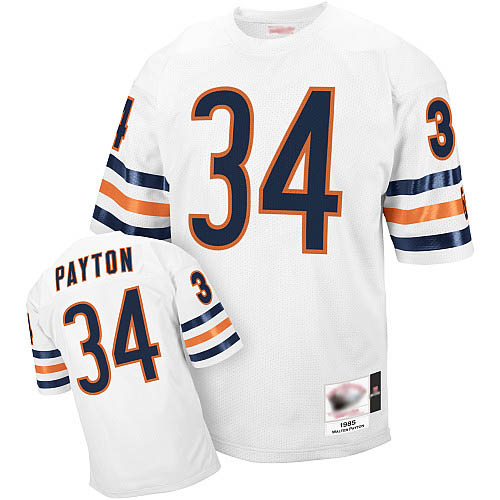 Authentic Men's Walter Payton White Road Jersey - #34 Football Chicago Bears Throwback