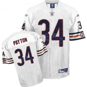 Authentic Youth Walter Payton White Road Jersey - #34 Football Chicago Bears Throwback