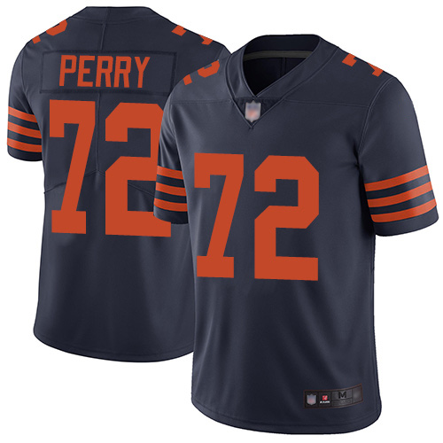 Limited Youth William Perry Navy Blue Jersey - #72 Football Chicago Bears Rush Vapor Untouchable